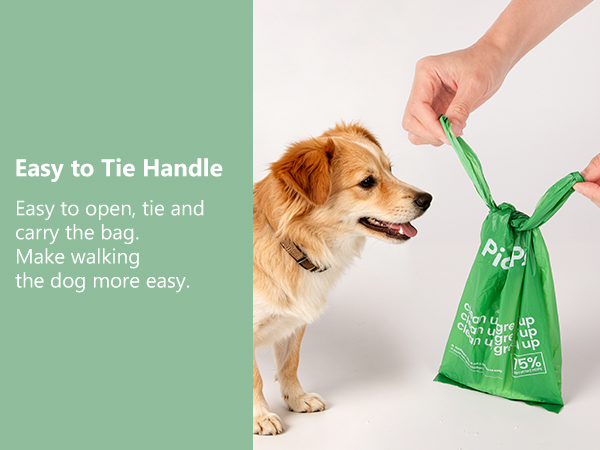 Dog poop bag with dispenser